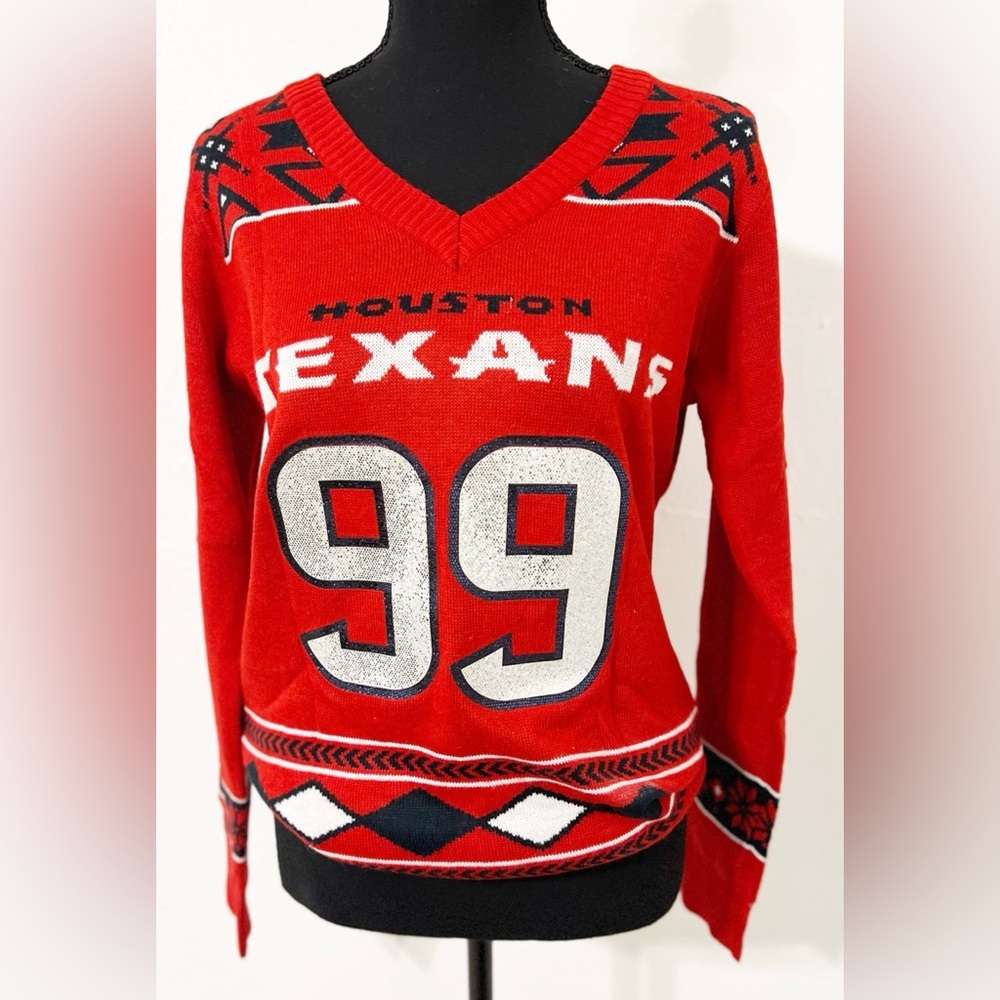 NFL Houston Texans Football J.J. Watt #99 TEAM  Sweater Size M